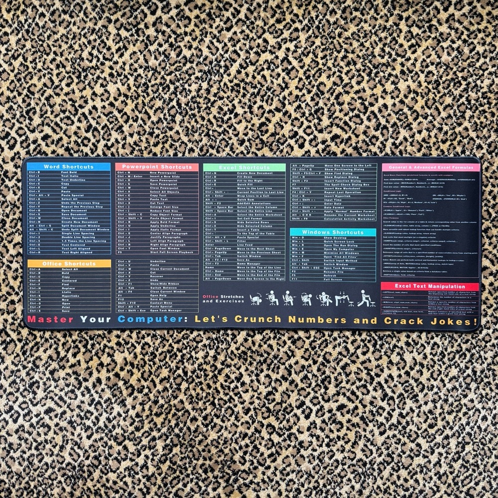 Master Your Computer desk mat (31” x 12”) (NWOT)
